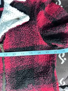OLD NAVY Cozy Plaid Fleece Moto Jacket