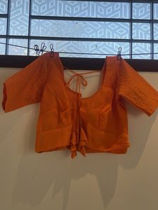 Beautiful Orange Embroidered Lehenga Skirt