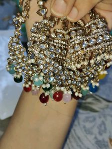 Exquisite Multi-Color Beaded Jhumka Earrings