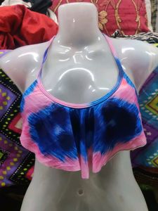 Paded Frill Knot Bra