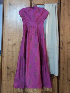 Elegant Pink Anarkali Kurta Set