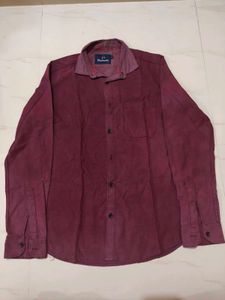 Men's Maroon Casual Shirt