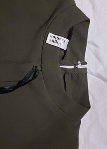 Korean Olive Green  Top
