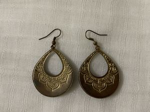 Bohemian Red Teardrop Earrings