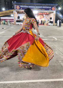 Navratri garba Red Lehenga Choli Set