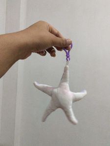 Cute Purple Starfish Plush Keychain