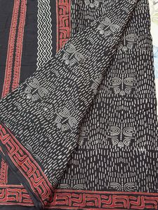 Block print Pure cotton saree