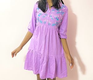 floral dress with cute sleeve without tag