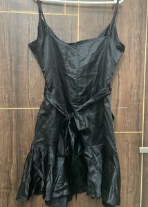 Black Ruffle Mini Dress