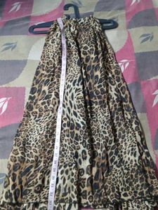 Leopard Print Flowy Halter Dress