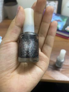 Dark and Light silver Nail polish