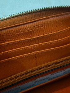 Michael Kors Orange Leather Wallet