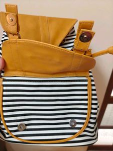 Imported Striped Backpack