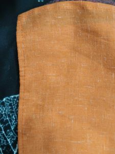 Men's Orange Embroidered Kurta