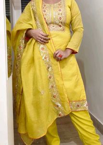 Beautiful Yellow Kurta Set with Dupatta