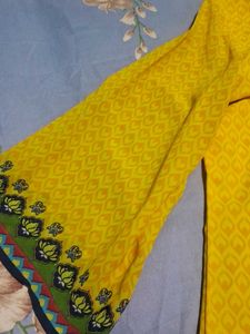 Yellow Printed Top