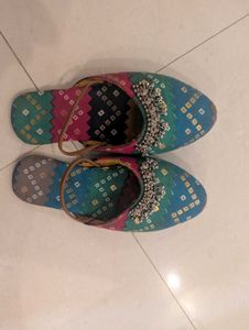 Colorful Embroidered Mules