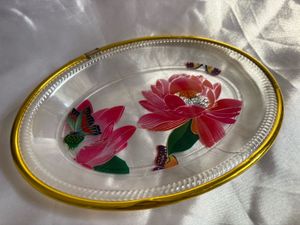 combo Plastic Silver Decorative Bowl and Tea Plate