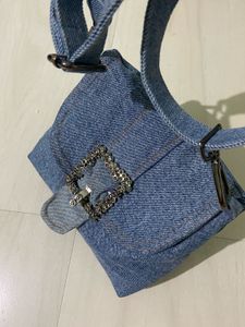 Premium Buckled Denim Shoulder/ Sling Bag