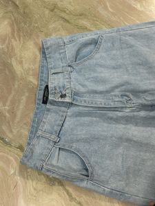straight light blue denim