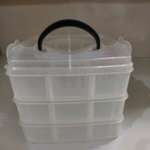 3 Layers 18 Grid Plastic Storage Box