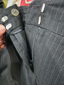 Classic Pinstripe Flared Trousers