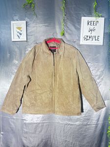 Men's Tan Suede  leather Jacket
