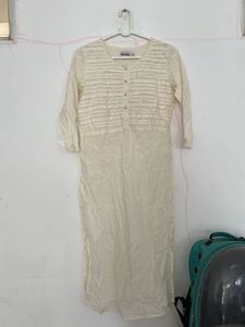 Elegant Off-White Cotton Kurta