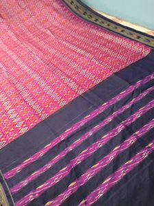 ink &amp; Blue Ikkat Saree patola sare