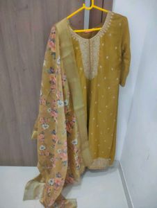 Elegant Yellow Kurta with Dupatta