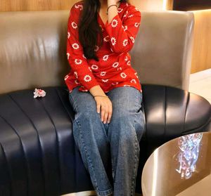 Red Floral Print Kurti