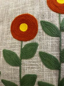 Decorative Throw Pillow Cover with Floral Design-2