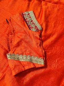 Very Beautiful Heavy Work Saree 🧡