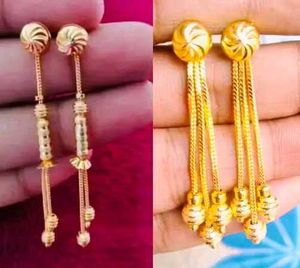 Gold Dangle set of 2 Earrings