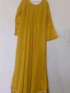 Embroidered Gown Set with Jacket