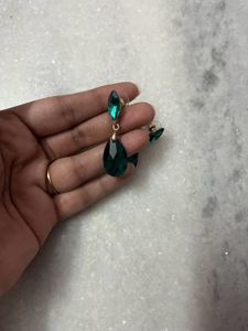 New Green Drop Earrings
