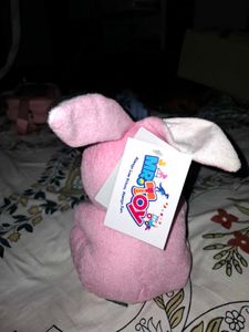 Cute Pink Teddy Bear with Bunny Ears