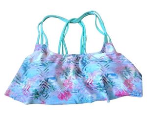 Tropical Print Bikini Top L