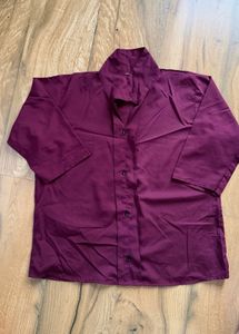 Burgundy Button-Up Shirt