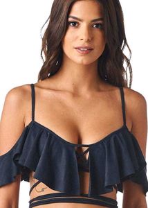 Ruffled Wrap Bikini Top