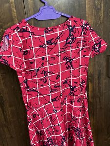 PinkPrinted Skater Dress – Worn Once – Like New