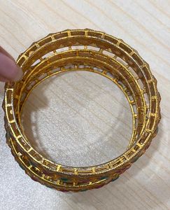 Elegant Stone Bangles - Set of 2