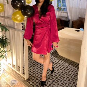 Stunning Pink Wrap Dress