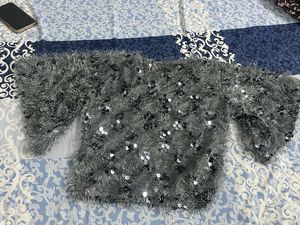 Sparkly Sequin &amp; Fur Top