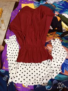 polka dot stretchable dress