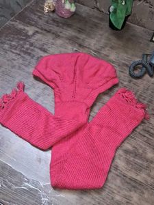 Hand-Knitted Pink Scarf🆕