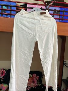 Off White Wide Leg Jeans