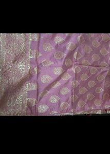 Elegant Pink Banarasi Silk Saree with Embellishmen