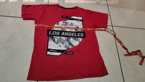 Red Los Angeles Graphic Tee