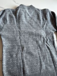 Gray Reindeer Knit Sweater
